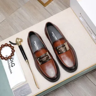 Dolce & Gabbana Portofino Mocassins de couro marrom