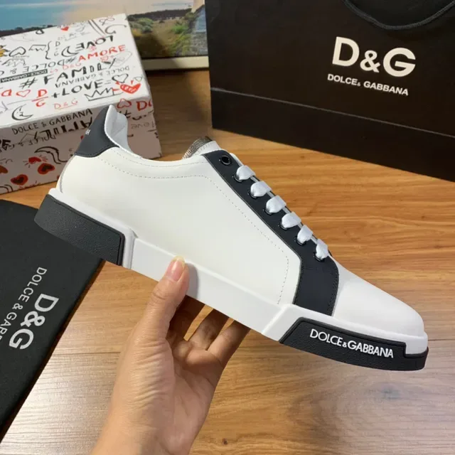 Dolce & Gabbana Portofino Sneakers lifestyle blanc et noir 4