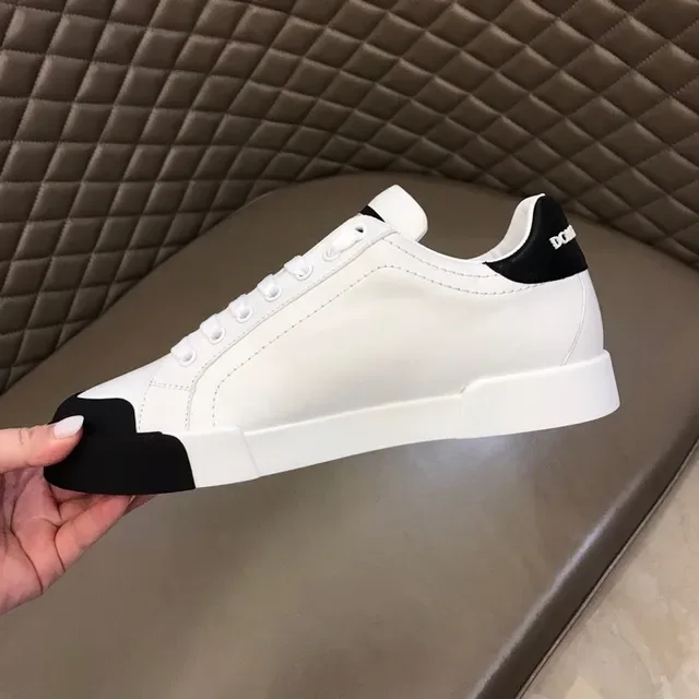 Dolce & Gabbana Portofino Blanc Noir Semelle Épaisse Accents Contrastés Baskets Lifestyle 2