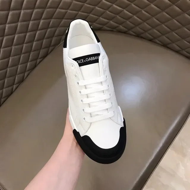 Dolce & Gabbana Portofino Blanc Noir Semelle Épaisse Accents Contrastés Baskets Lifestyle 7