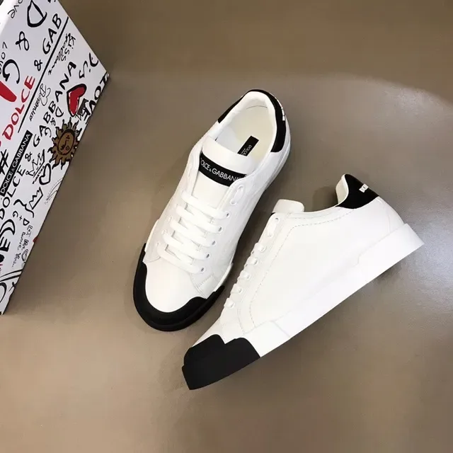 Dolce & Gabbana Portofino Blanc Noir Semelle Épaisse Accents Contrastés Baskets Lifestyle 9