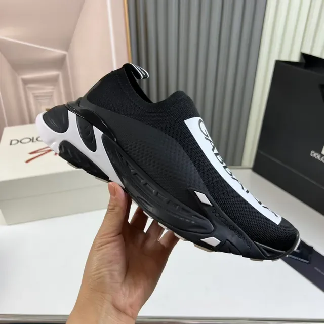 Dolce & Gabbana Speed Trainer Black and White Lifestyle Sneakers 4