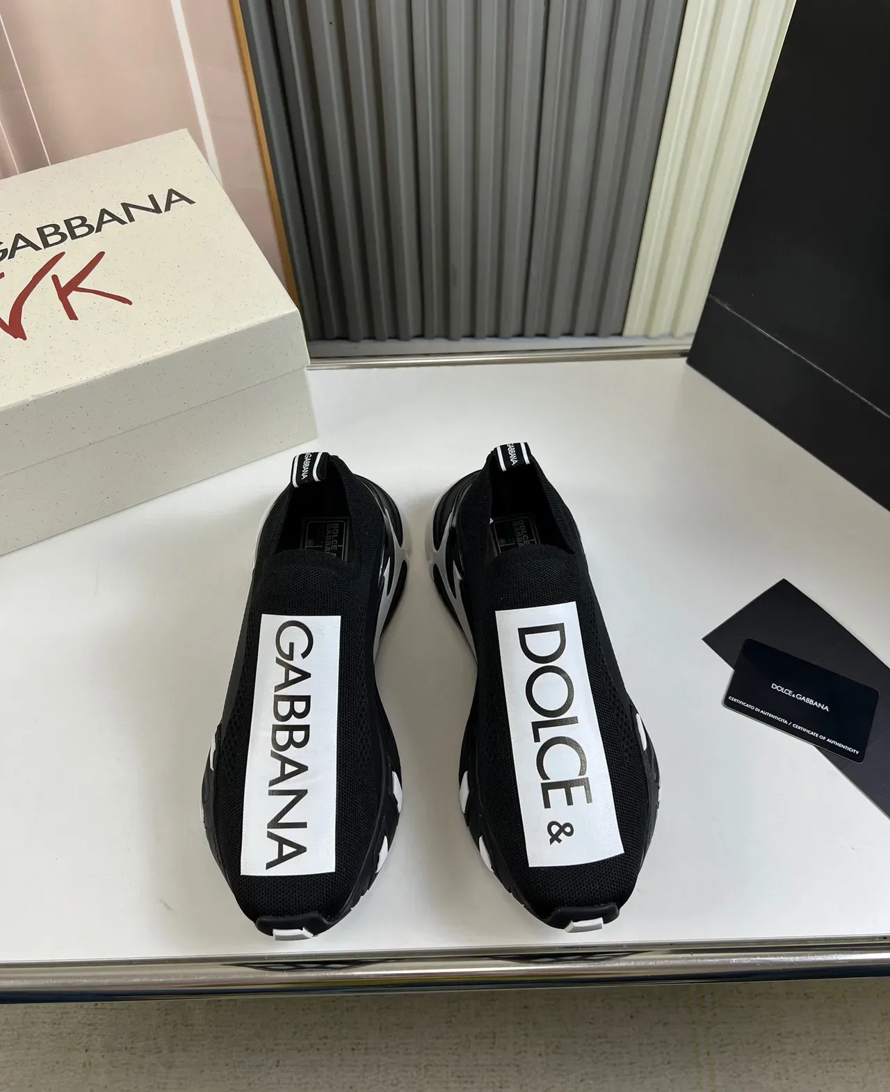 Dolce & Gabbana Speed Trainer Black and White Lifestyle Sneakers 5