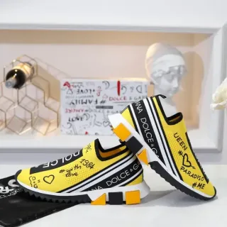 Dolce & Gabbana Speed Trainer হলুদ গ্রাফিক প্রিন্ট লাইফস্টাইল স্নিকার্স
