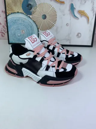Dolce & Gabbana White Black Multi-Layered Upper Honeycomb Mesh Panel Chunky Sneakers 9