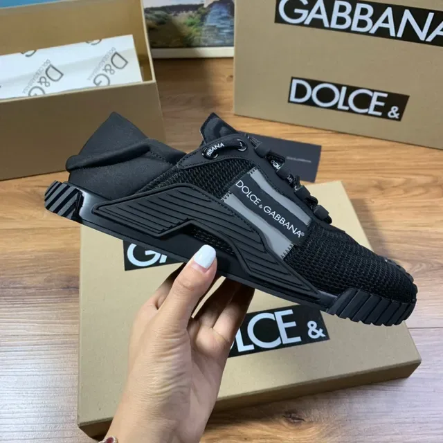 Dolce & Gabbana কালো মেশ লাইফস্টাইল স্নিকার 5