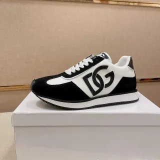 Dolce & Gabbana Sneakers Lifestyle Noir Blanc Low-Top Panel de Contraste