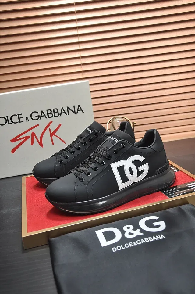 Dolce & Gabbana DG Logo 黑白生活方式运动鞋 7