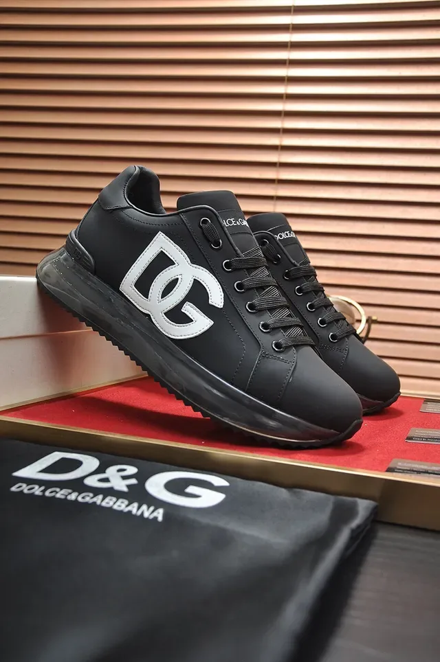 Dolce & Gabbana DG Logo 黑白生活方式运动鞋 8
