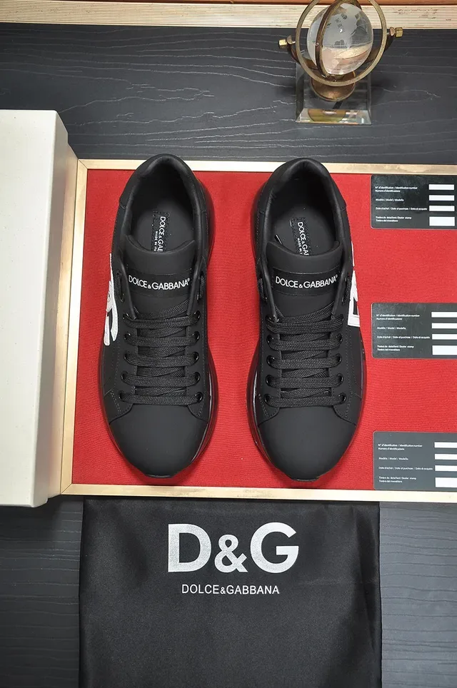 Dolce & Gabbana DG Logo 黑白生活方式运动鞋 9