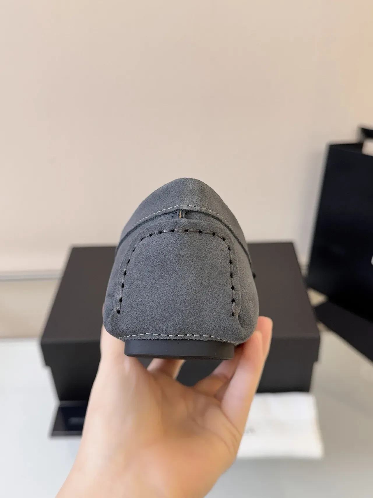 Dolce & Gabbana Portofino Mocasines Ante Gris 4