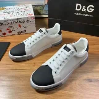 Dolce & Gabbana Two-Tone Leather Lifestyle Sneakers