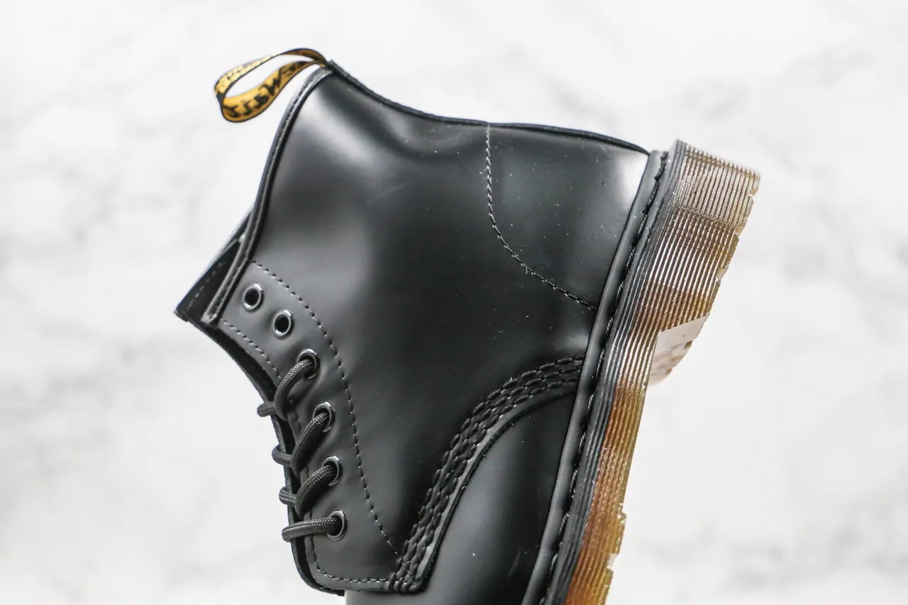 Dr. Martens 1460 Bottine en Cuir Noir Lisse Martin 4