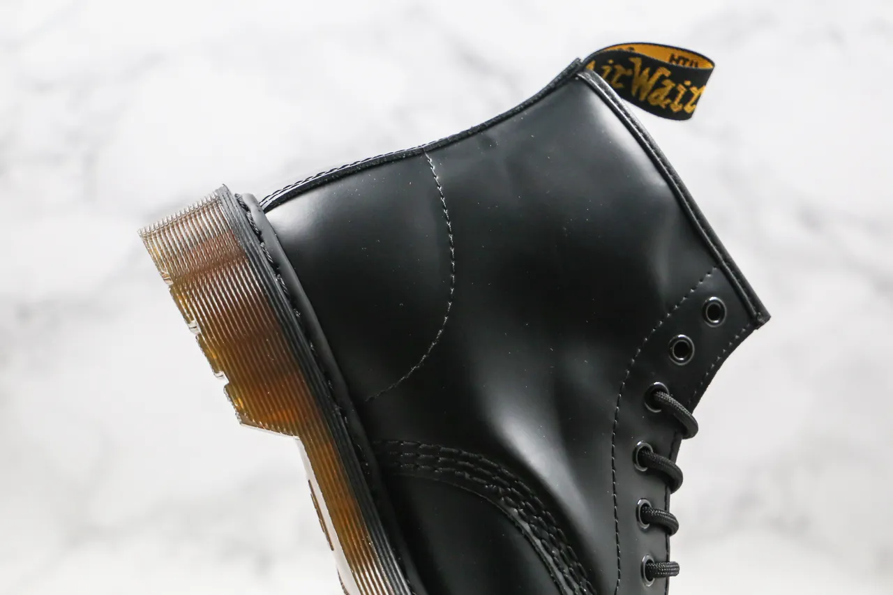 Dr. Martens 1460 Bottine en Cuir Noir Lisse Martin 5