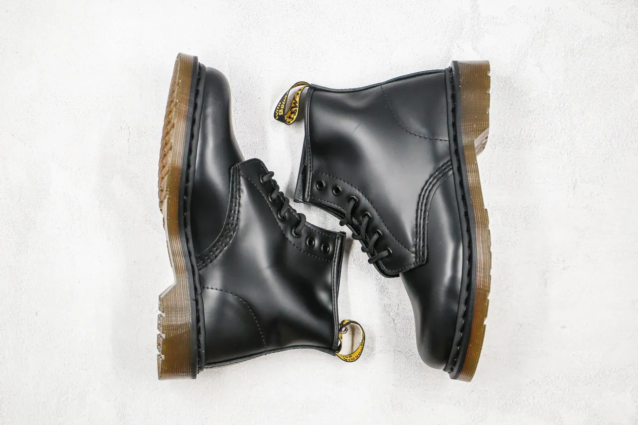 Dr. Martens 1460 Bottine en Cuir Noir Lisse Martin 8