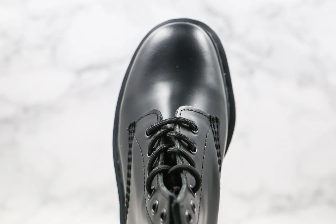 Dr. Martens 1460 Bottine en Cuir Noir Lisse Martin 10