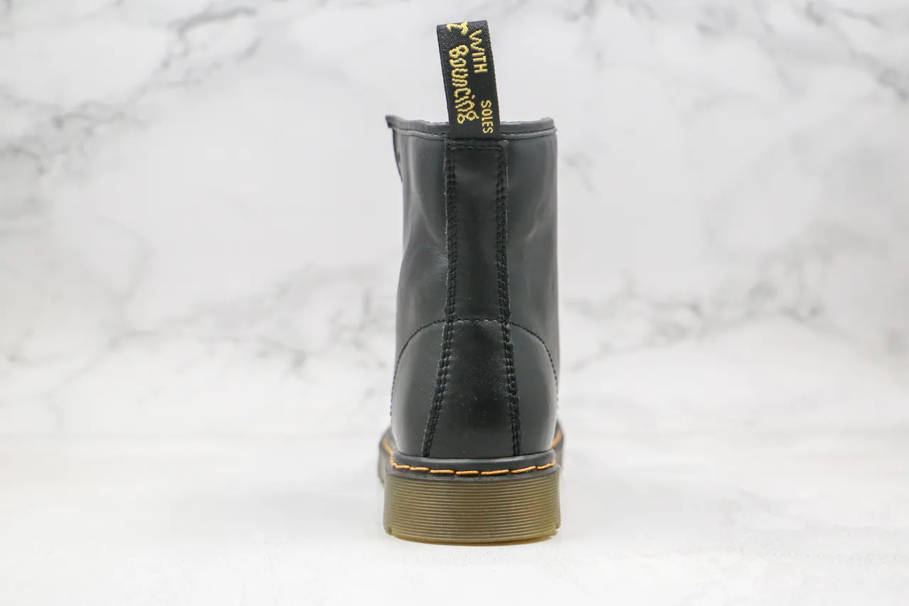 Dr. Martens 1460 حذاء مارتن جلد أسود ناعم 3