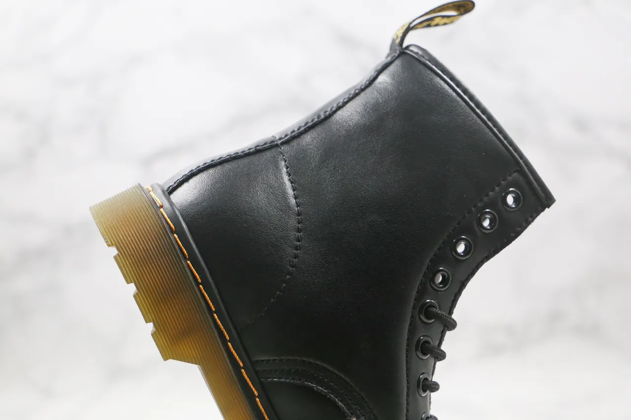 Dr. Martens 1460 حذاء مارتن جلد أسود ناعم 6