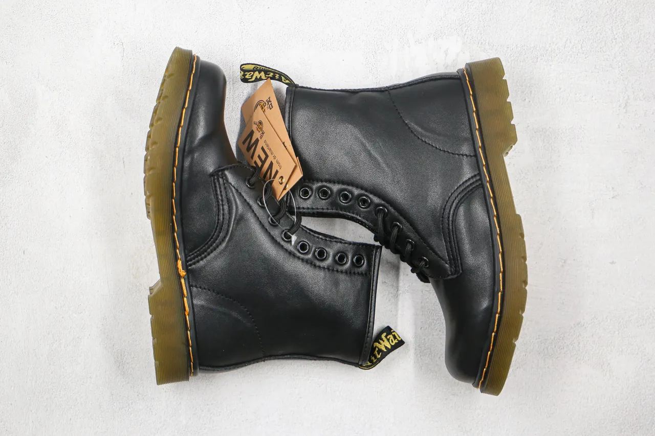 Dr. Martens 1460 حذاء مارتن جلد أسود ناعم 10