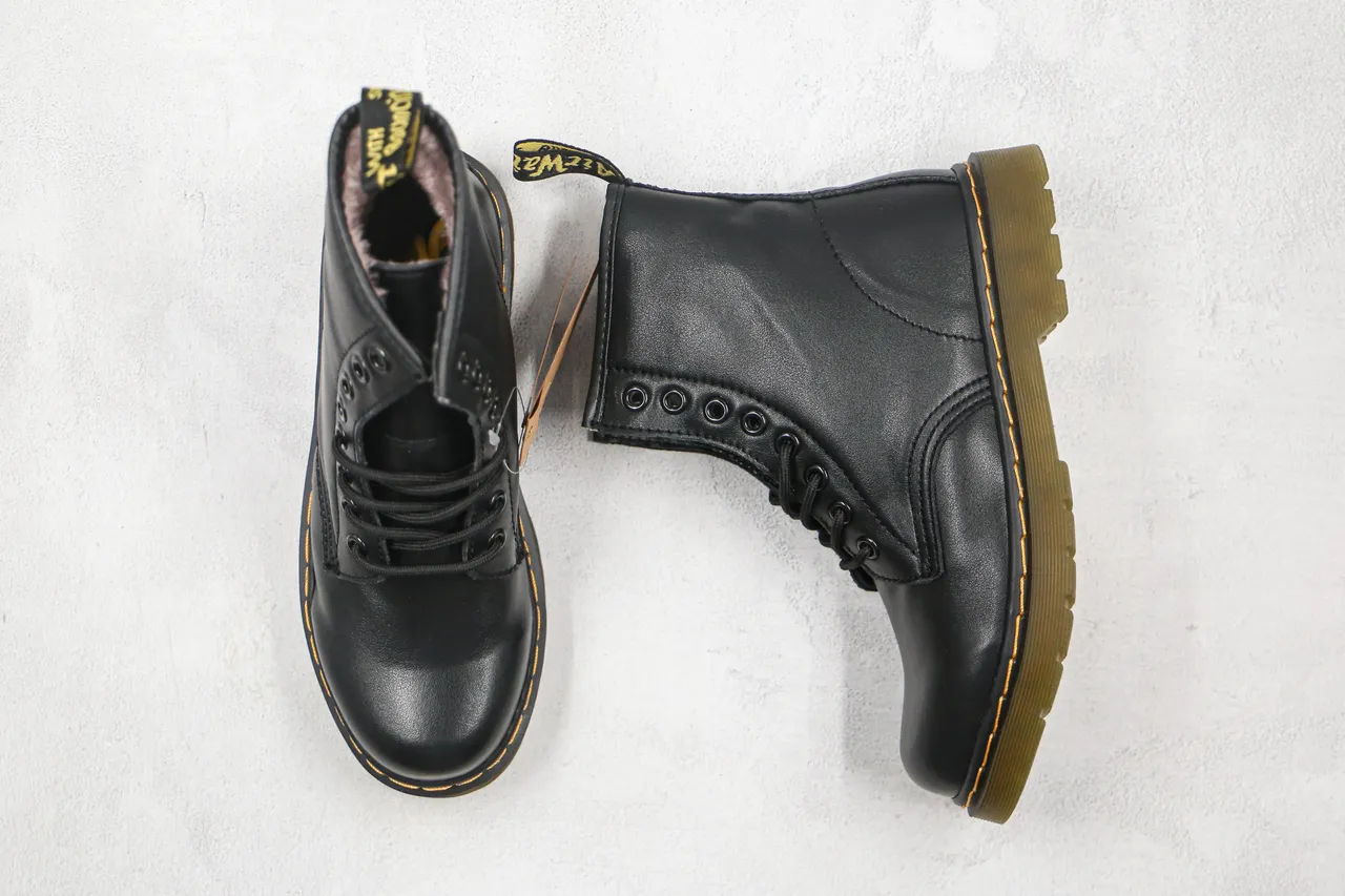 Dr. Martens 1460 حذاء مارتن جلد أسود ناعم 11