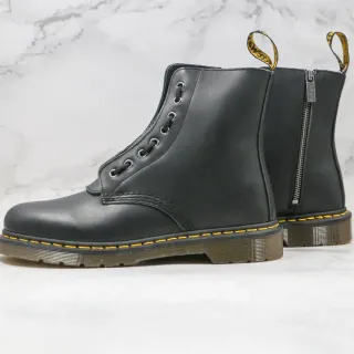 Dr. Martens 1460 Black Smooth Leather Side-Zip Martin Boots