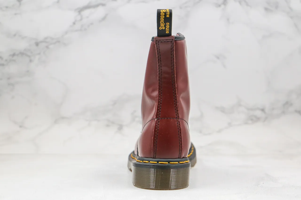 Dr. Martens 1460 酒红色 光滑皮革 马丁靴 2