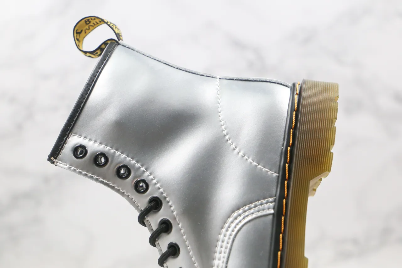 Dr. Martens 1460 Metallic Silver 8-Eyelet Martin Boot 5