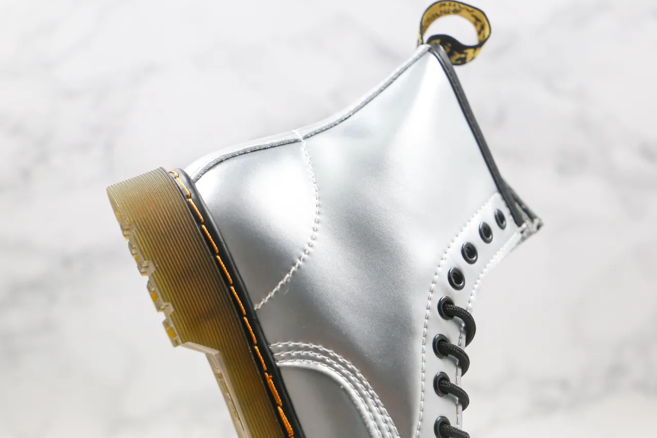 Dr. Martens 1460 Metallic Silver 8-Eyelet Martin Boot 6