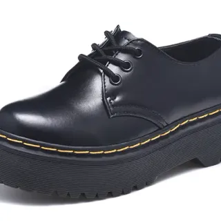Dr. Martens 1461 काले पीले प्लेटफॉर्म सोल वेल्ट स्टीचिंग केजुअल जूते