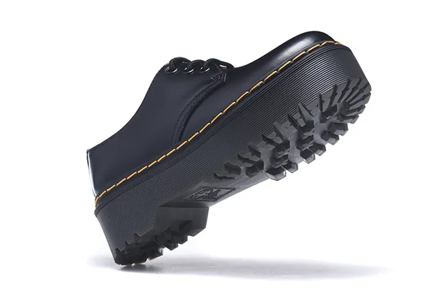 Dr. Martens 1461 黑色黄色 平台底 韦尔特缝线 休闲鞋 4