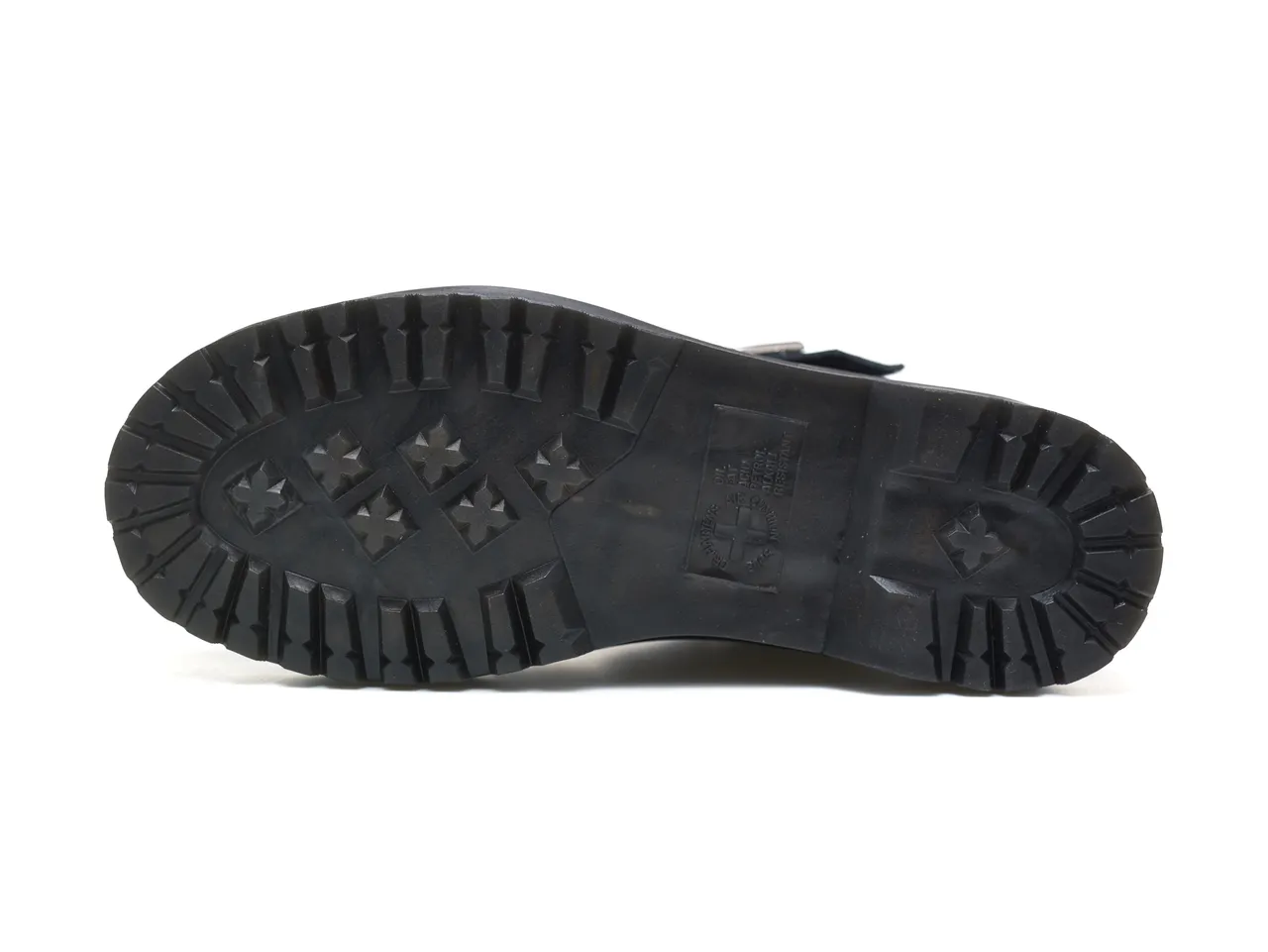 Dr. Martens Botas de plataforma negra amarilla con hebilla en forma de corazón para tobillo 6