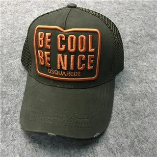 Dsquared2 Be Cool Be Nice सिलाई हुई नेवी बेसबॉल कैप 7