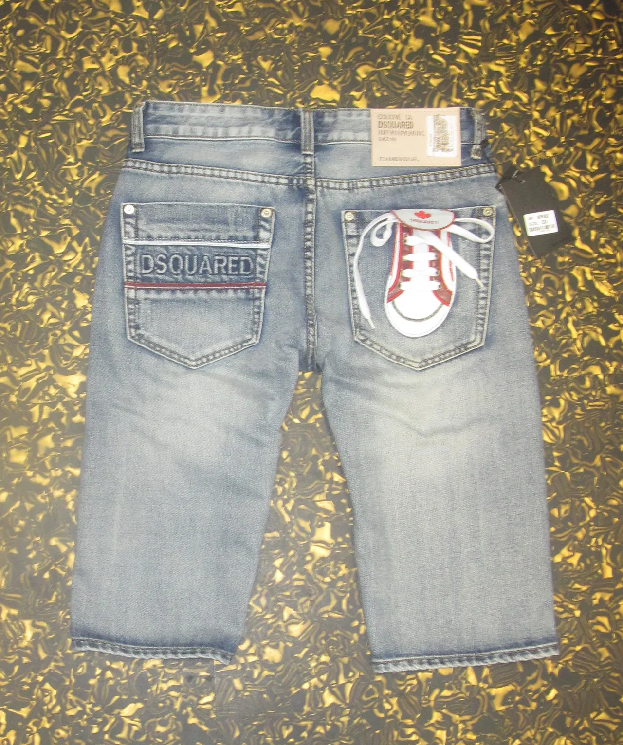 Dsquared2 Shoe Pocket shorts de denim lavagem leve 13