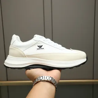 Emporio Armani Two-Tone White Beige Lifestyle Sneaker