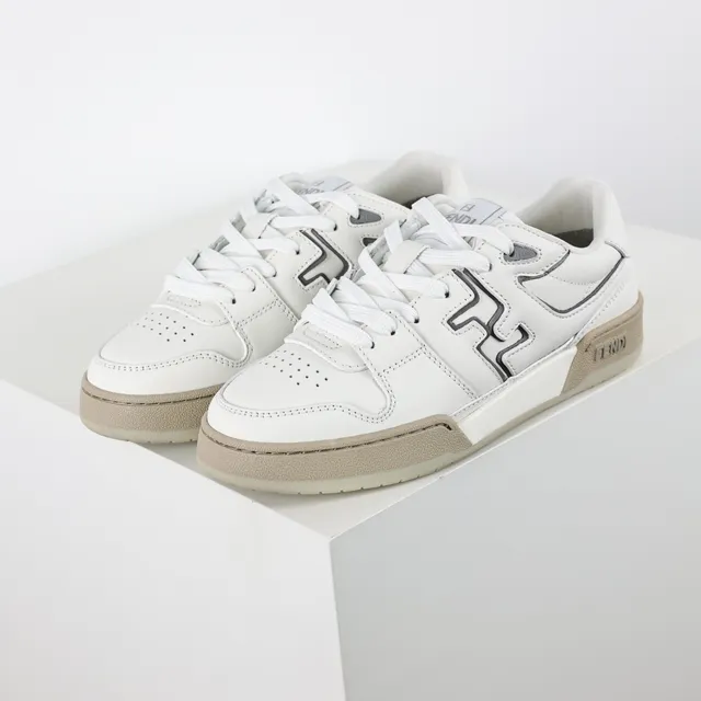 Fendi FF Monogram White Beige Lifestyle Sneakers 2