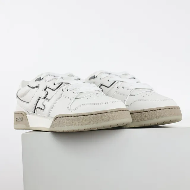 Fendi FF Monogram White Beige Lifestyle Sneakers 3