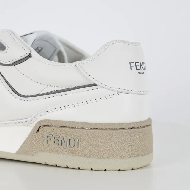 Fendi FF Monogram White Beige Lifestyle Sneakers 4