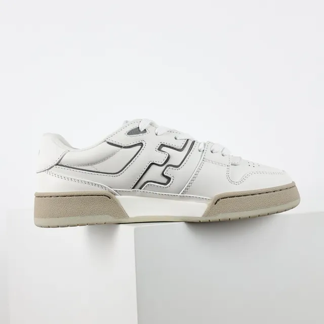 Fendi FF Monogram White Beige Lifestyle Sneakers 7