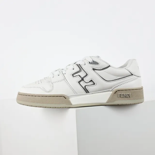 Fendi FF Monogram White Beige Lifestyle Sneakers 9