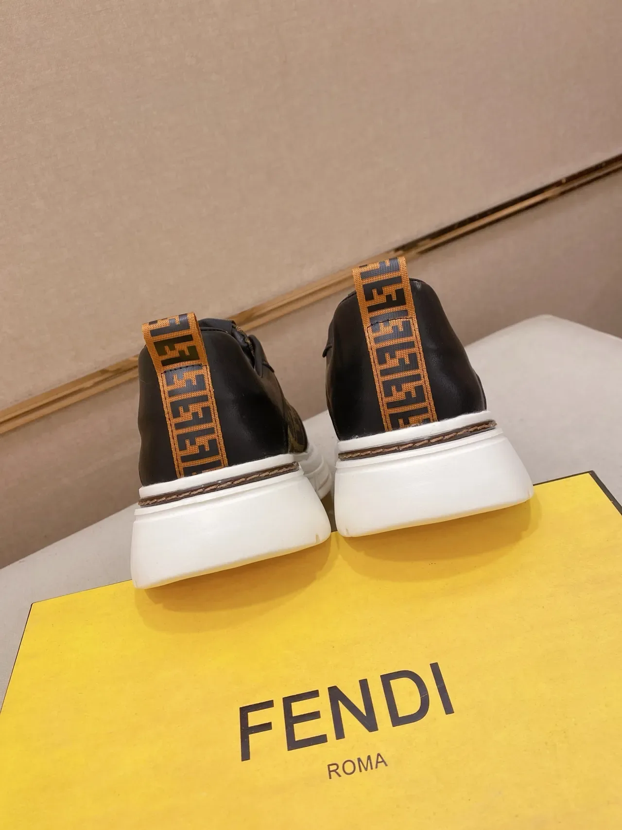 Fendi Monogram Black and Brown Chunky Sneaker 3