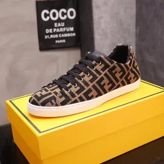 Fendi Monogram Textile Low-Top Lifestyle Sneakers