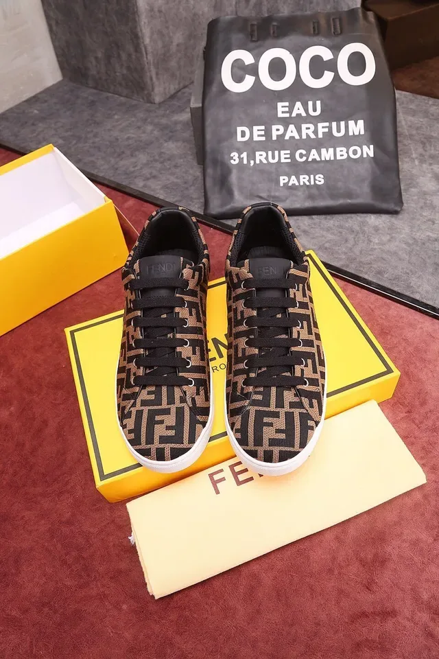 Fendi Monogram Textile Low-Top Lifestyle Sneakers 3