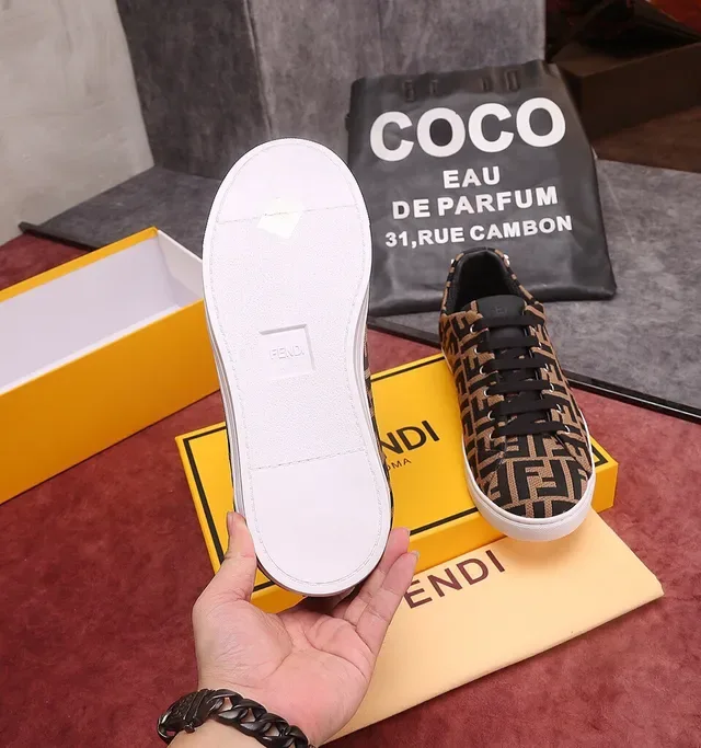 Fendi Monogram Textile Low-Top Lifestyle Sneakers 4