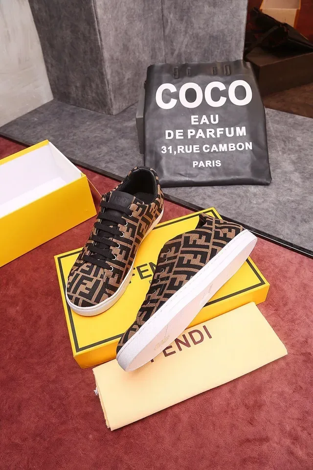 Fendi Monogram Textile Low-Top Lifestyle Sneakers 5
