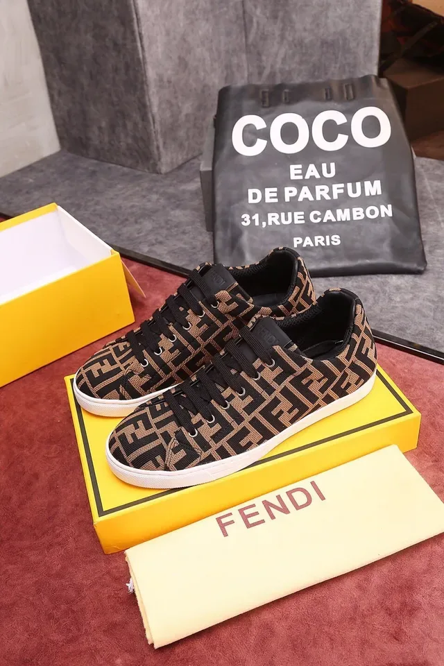 Fendi Monogram Textile Low-Top Lifestyle Sneakers 6