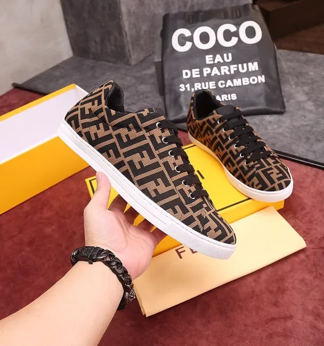 Fendi Monogram Textile Low-Top Lifestyle Sneakers 9