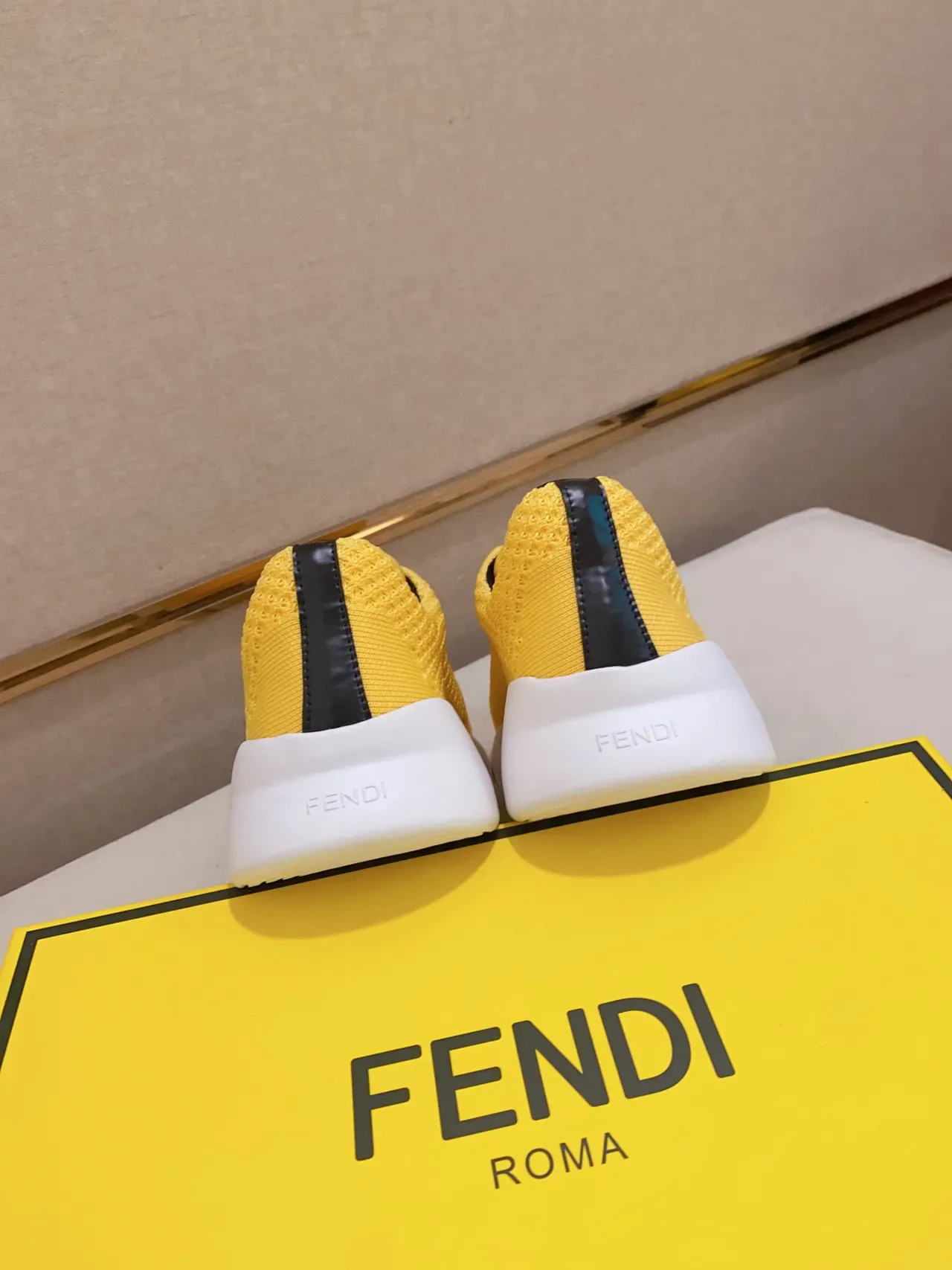 Fendi Monster Eye Sneaker Yellow Black White Lifestyle Sneakers 3