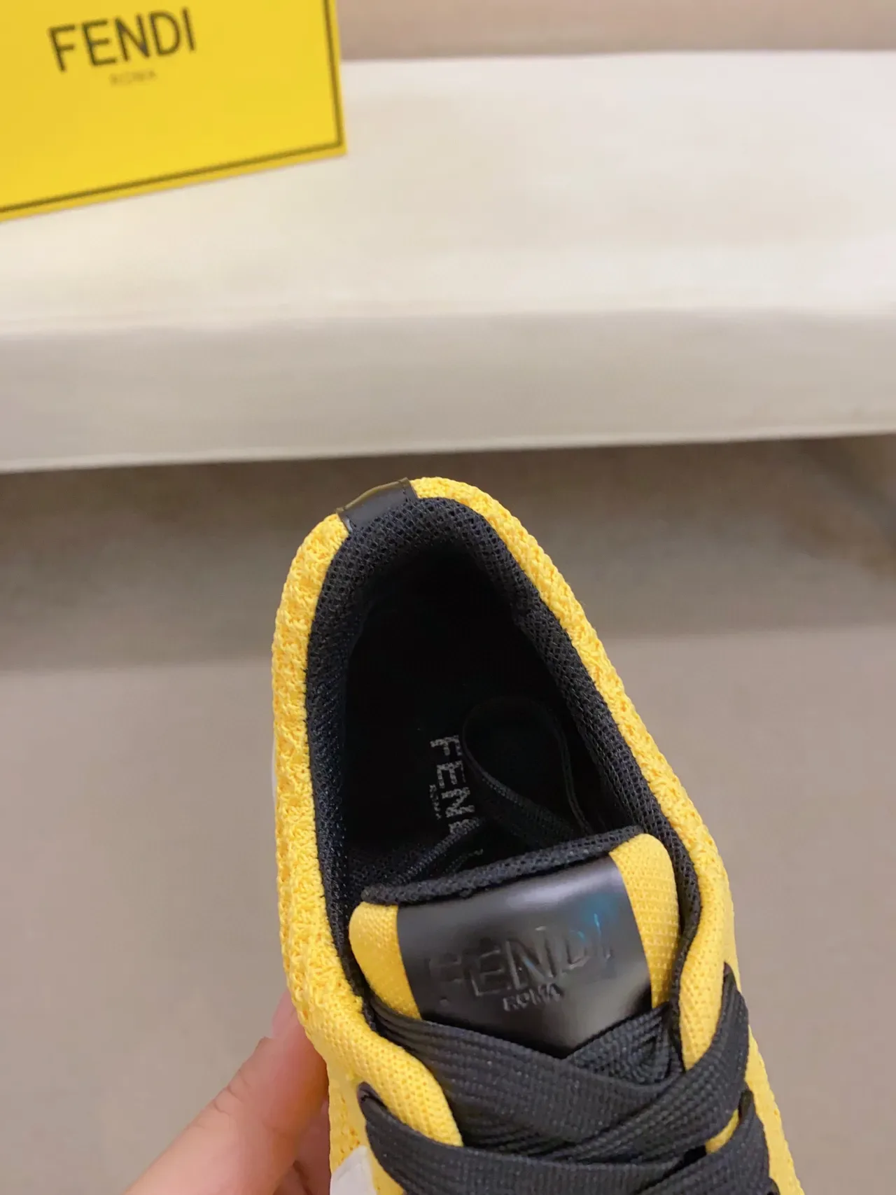 Fendi Monster Eye Sneaker Yellow Black White Lifestyle Sneakers 6