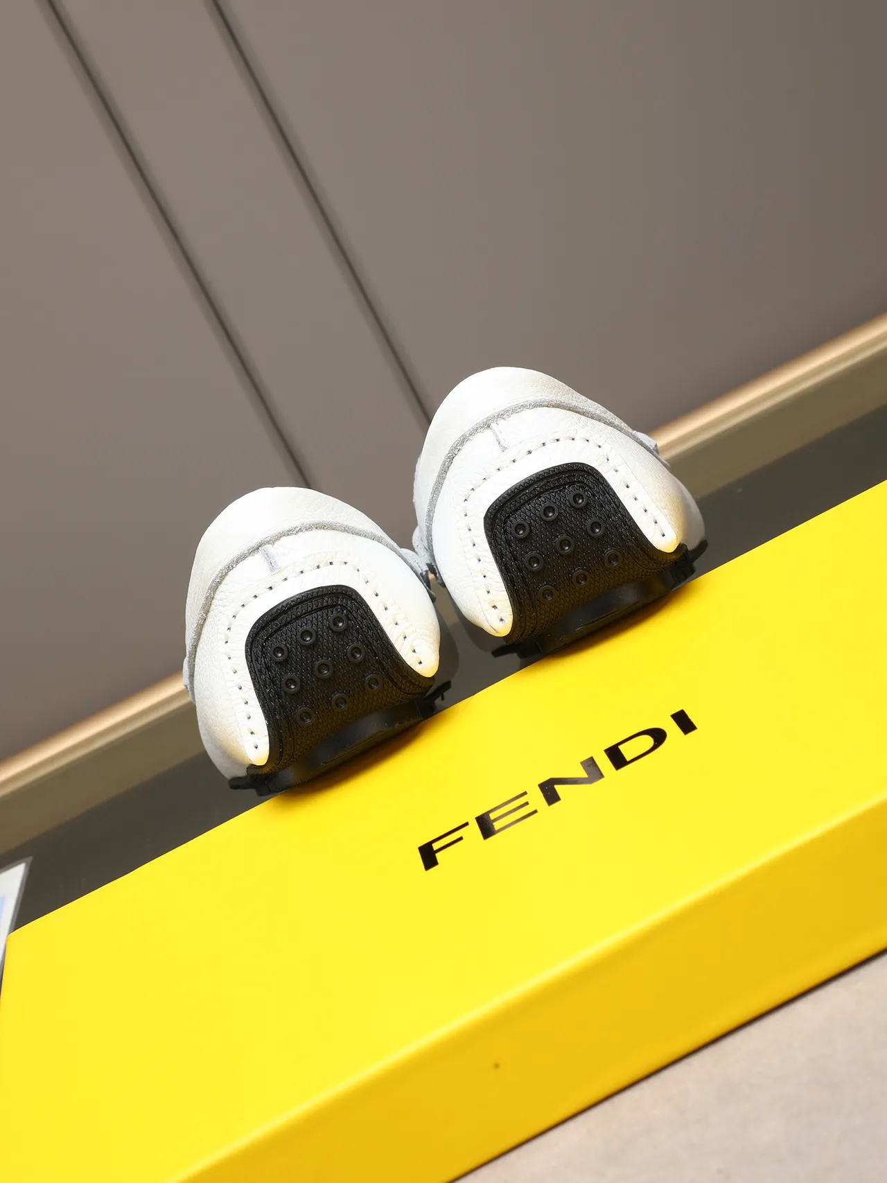 Fendi Monster Loafer White Leather Yellow Eye Loafers 3