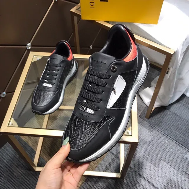 Fendi Run Away preto vermelho branco tênis lifestyle 3